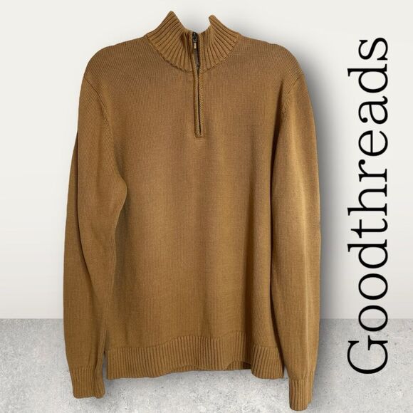 Men’s Goodthread Sweater 3/4 zip - Picture 1 of 5